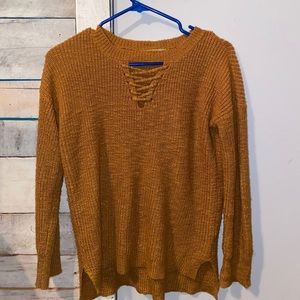 gold pink rose sweater